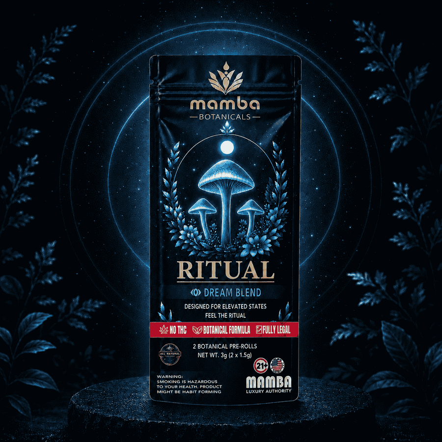 Mamba Dream Blend Botanical Pre-rolls | THC-Free Full Spectrum Botanical Blend | Mamba Botanical