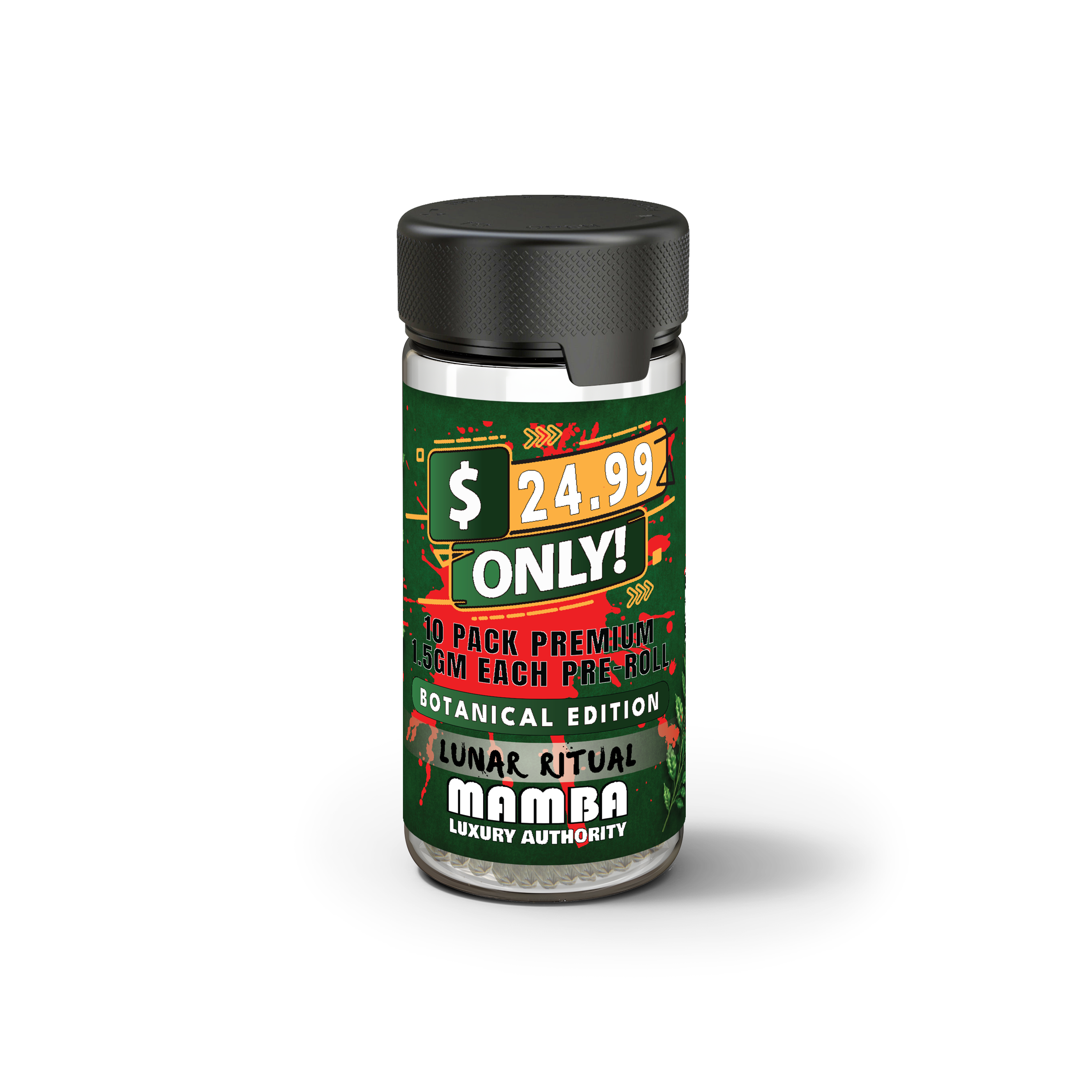 24.99 Eclipse Botanical Pre-rolls | THC-Free Full Spectrum Botanical Blend | Mamba Botanicals