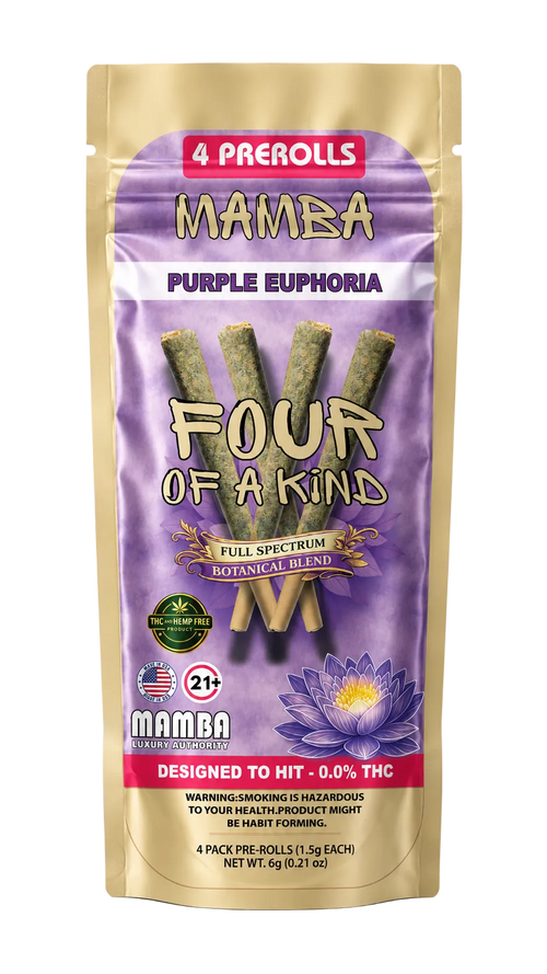 Green Euphoria Botanical Prerolls | THC-Free Full Spectrum Botanical Blend | Mamba Botanicals