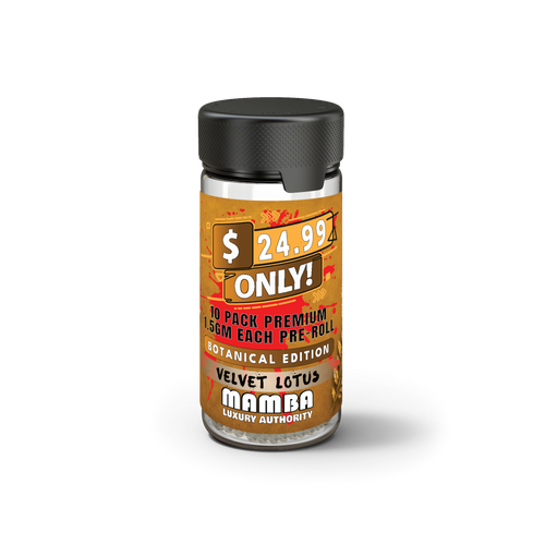 24.99 Obsidian Bloom Botanical Pre-rolls | THC-Free Full Spectrum Botanical Blend | Mamba Botanicals